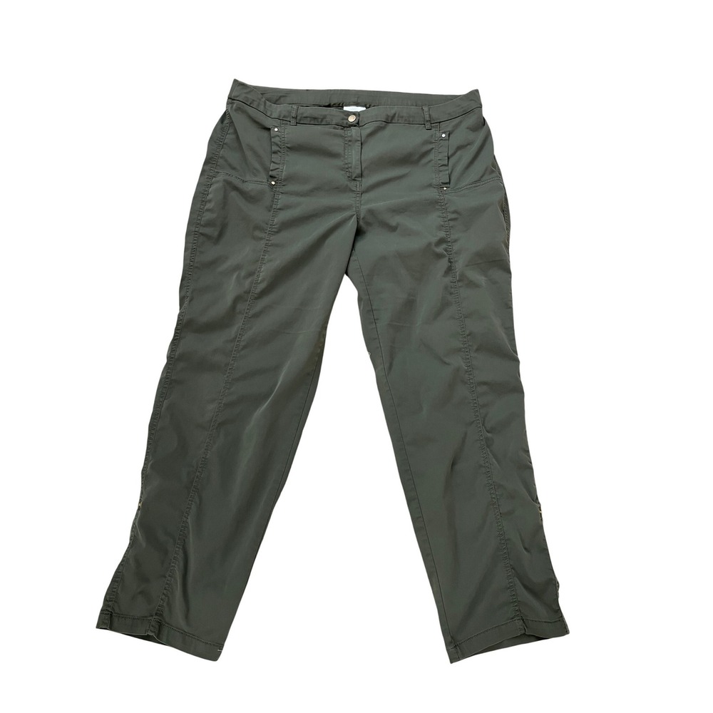 Chico's Olive Green Slim-Leg Trousers
